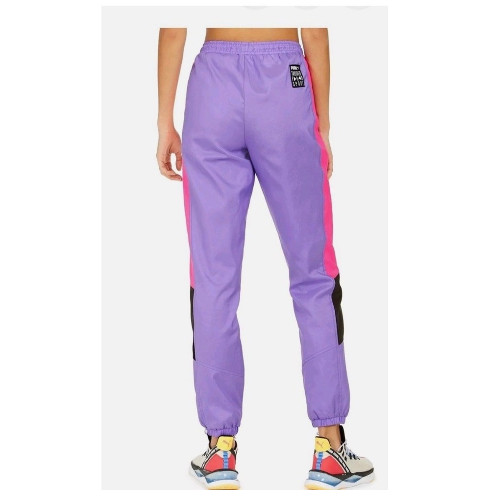 Puma TFS OG Retro Jogger Pants Sporty Luminous Purple Pink Women's XL Neon - Picture 2 of 14